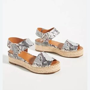 NEW 💕 SARTO By Franco Sarto Snakeskin Espadrille Sandals Sz.8